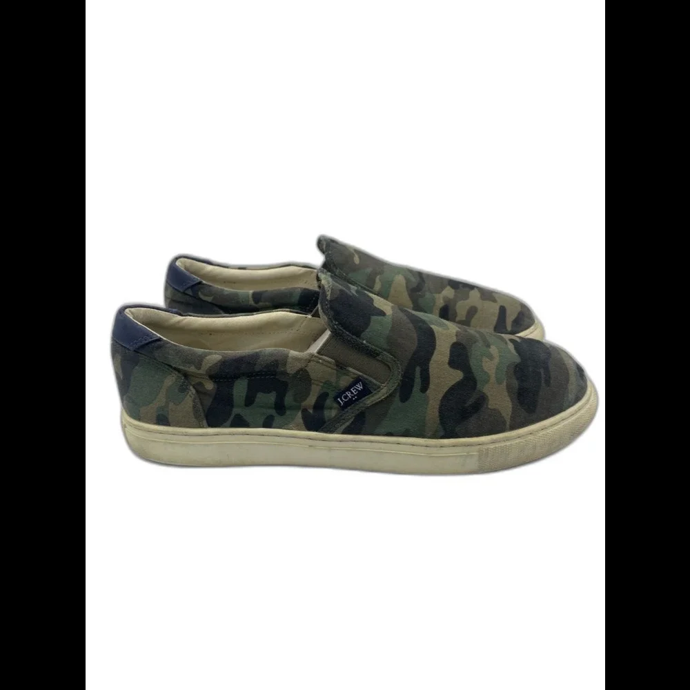 J.Crew‎ Men's Explorer Camo Canvas Slip-on Sneakers Sz 11